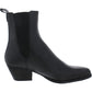 Womens Leather Pointed Toe Ankle Boots