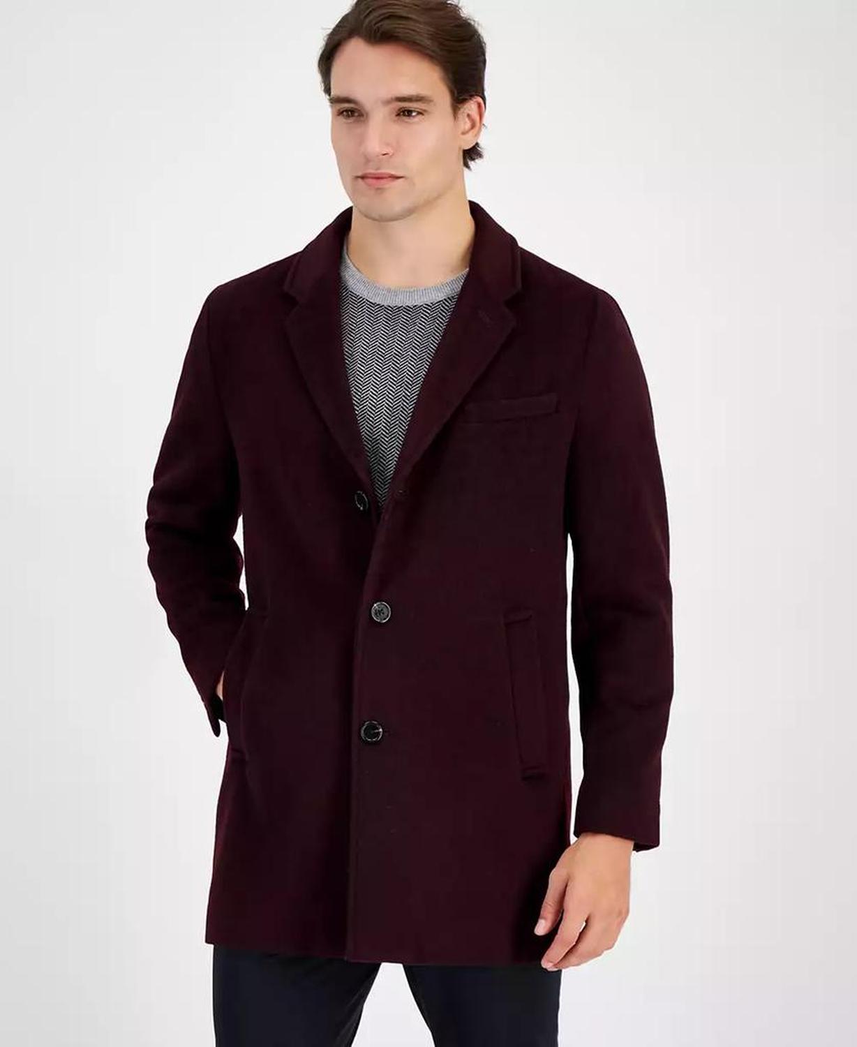 Men's Wool-Blend Car Coat