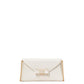 Morgan Bow Embellished Saffiano Leather Envelope Flap Crossbody