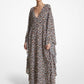 Leopard Organic Silk Crepe De Chine Caftan