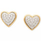 Cubic Zirconia Pavé Heart Stud Earrings