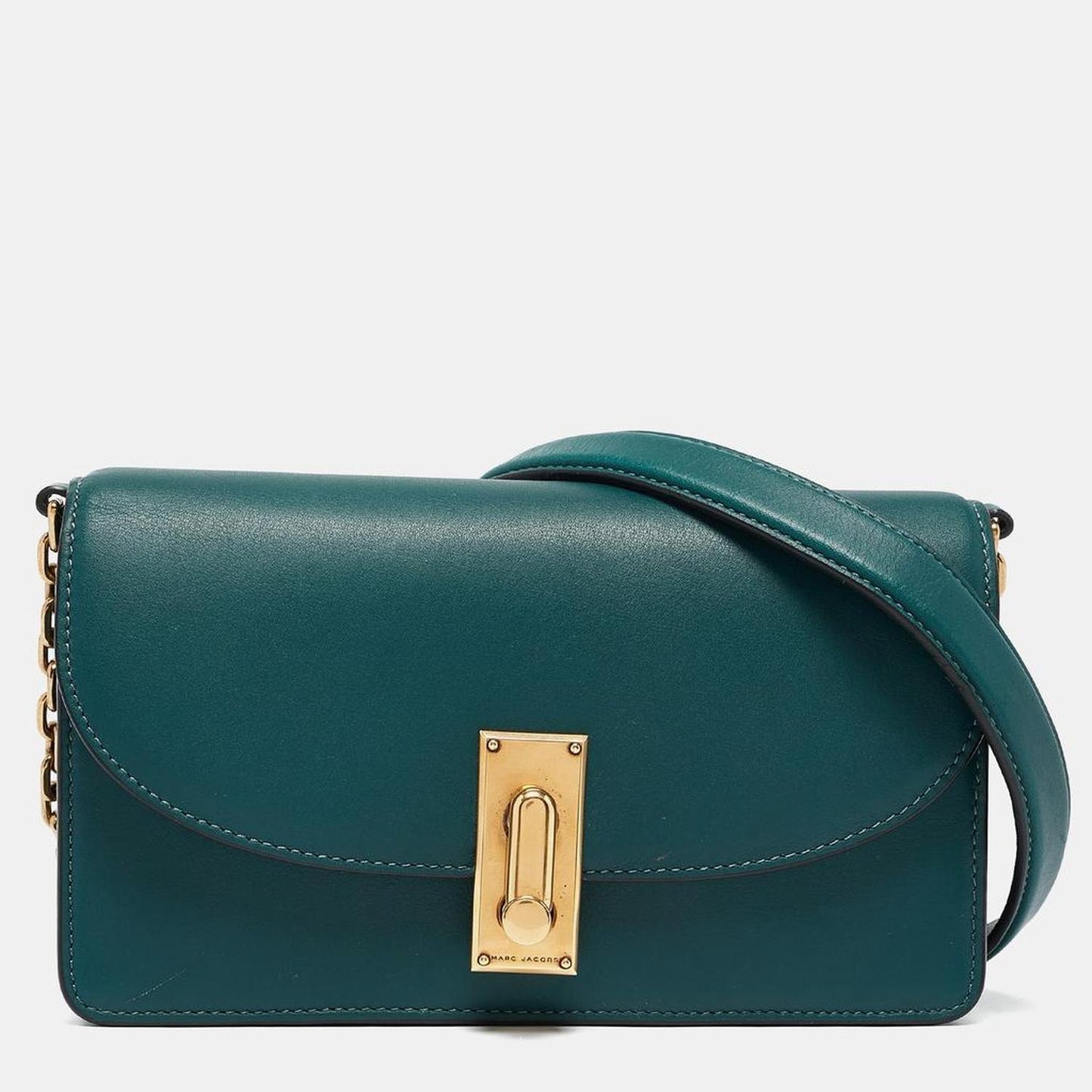 Teal Green Leather Jane Wallet On Chain