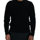 Dolce & Gabbana Elegant Black Logo Wool Sweater