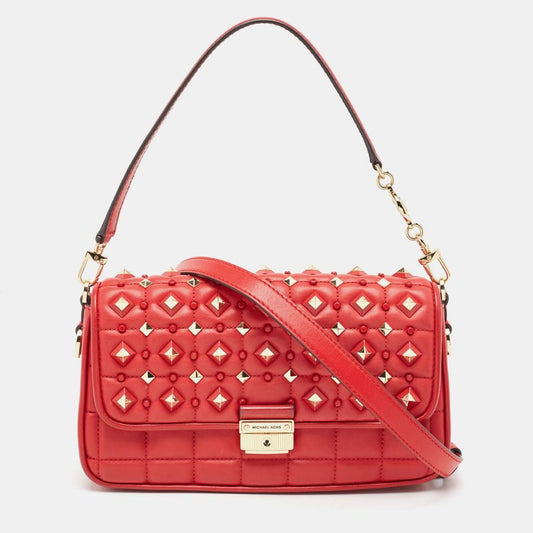 Michael Kors Quilted Leather Small Studded Bradshaw Convertible Shoulder Bag