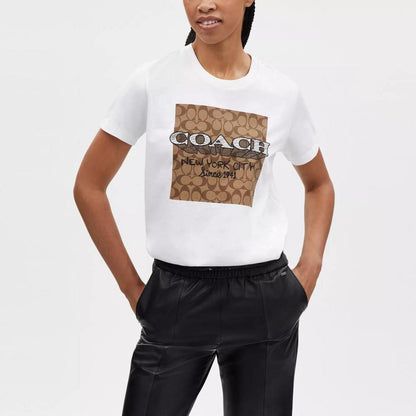 Coach Outlet Signature New York T Shirt In Organic Cotton