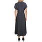 Womens Crepe Polka Dot Midi Dress