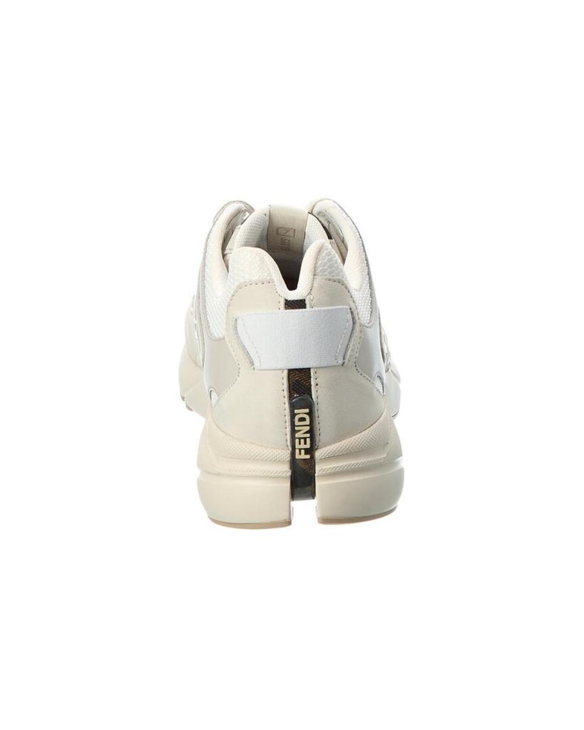 FENDI Faster Leather & Mesh Sneaker