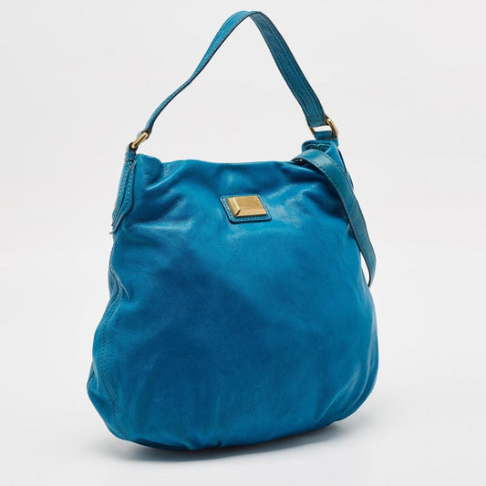 Marc By Marc Jacobs Blue Leather Classic Q Hillier Hobo