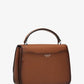 Mia Burnished Calf Leather Shoulder Satchel