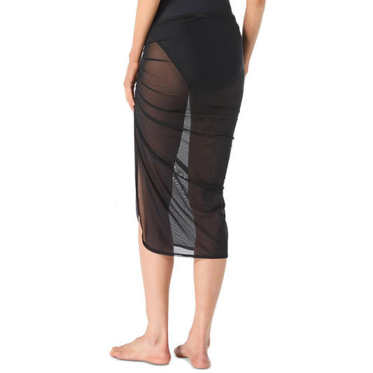 MICHAEL Women's Sheer Zipper Cover-Up Skirt