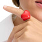 Enamel Logo Heart You Statement Ring