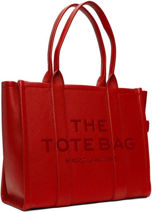 Red 'The Leather Large' Tote