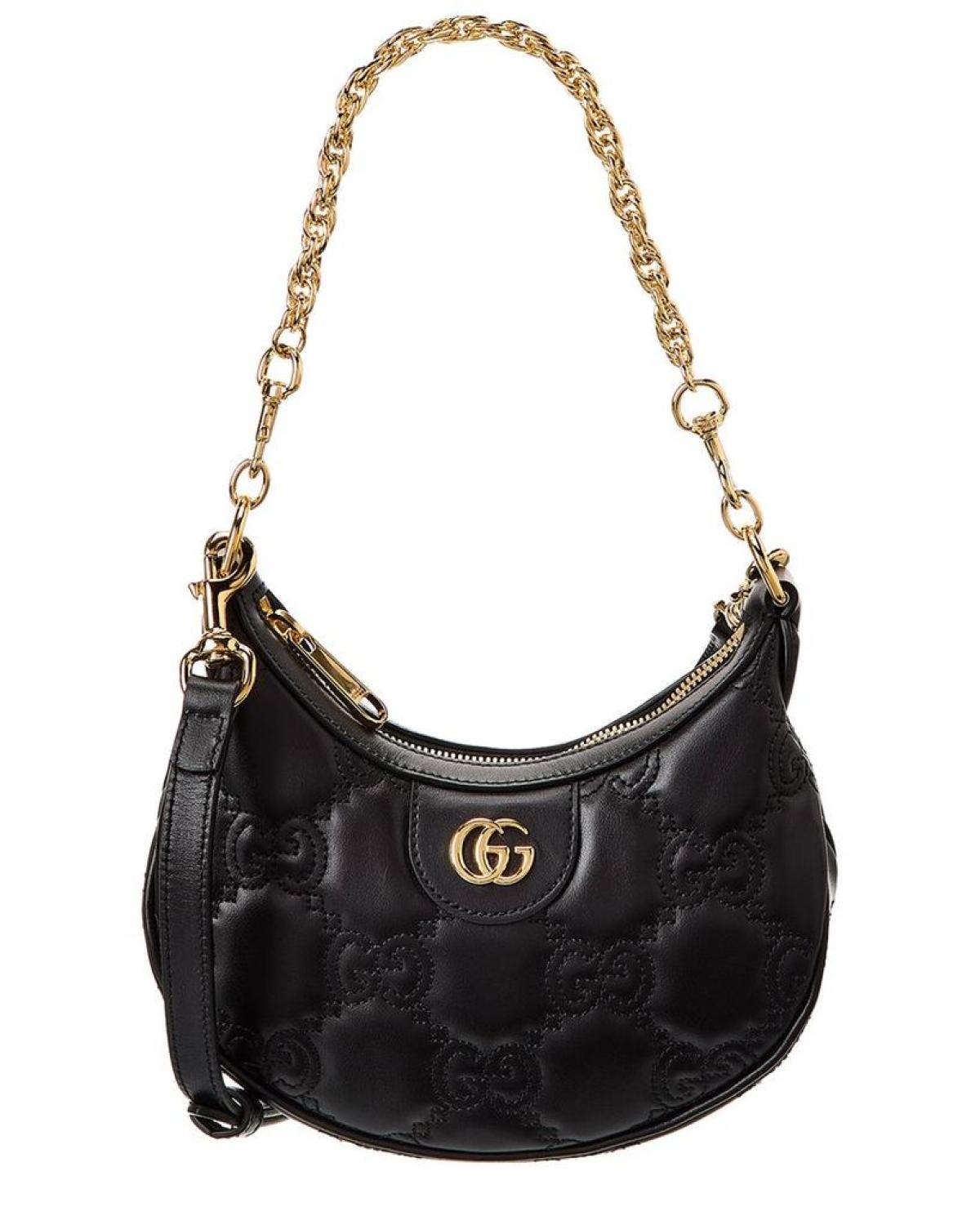 Gucci GG Matelasse Mini Leather Hobo Bag