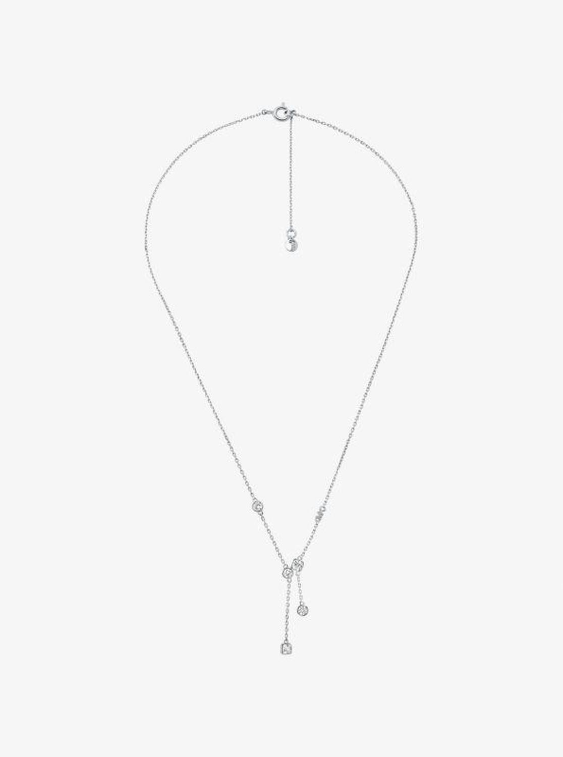 Precious Metal-Plated Sterling Silver Bezel Necklace