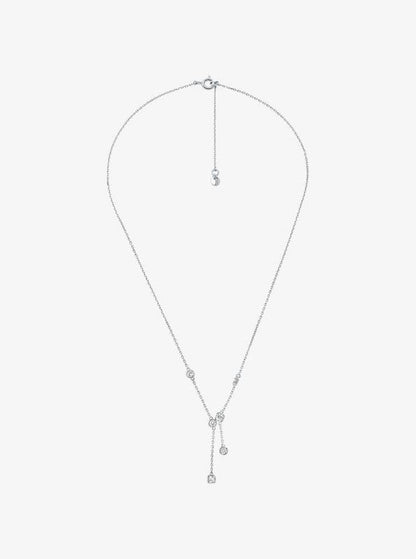 Precious Metal-Plated Sterling Silver Bezel Necklace