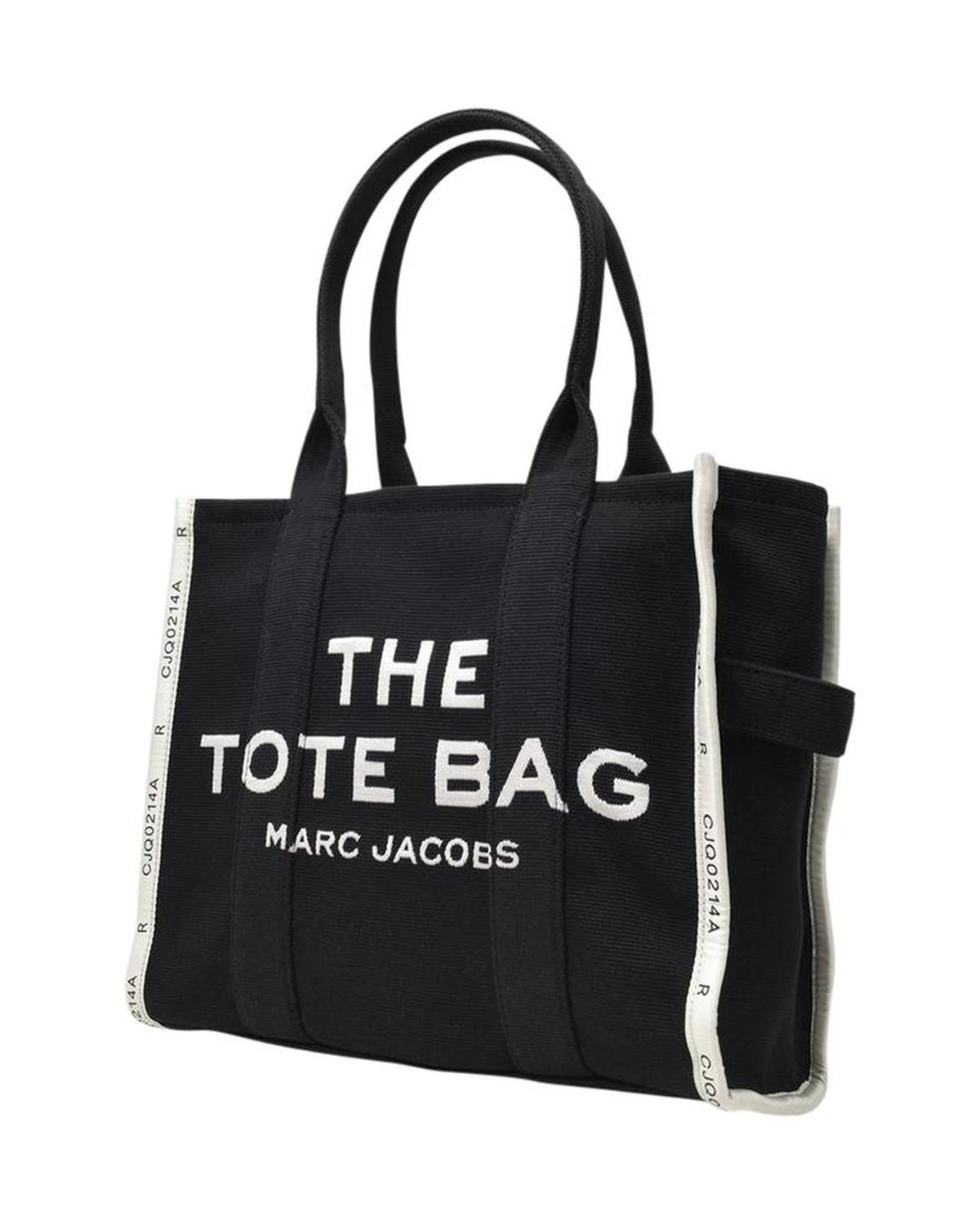 The Large Tote Bag in Black Canvas