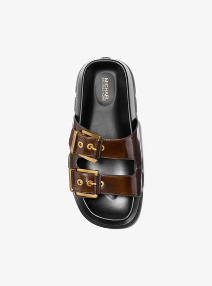 Colby Burnished Leather Flat Sandal