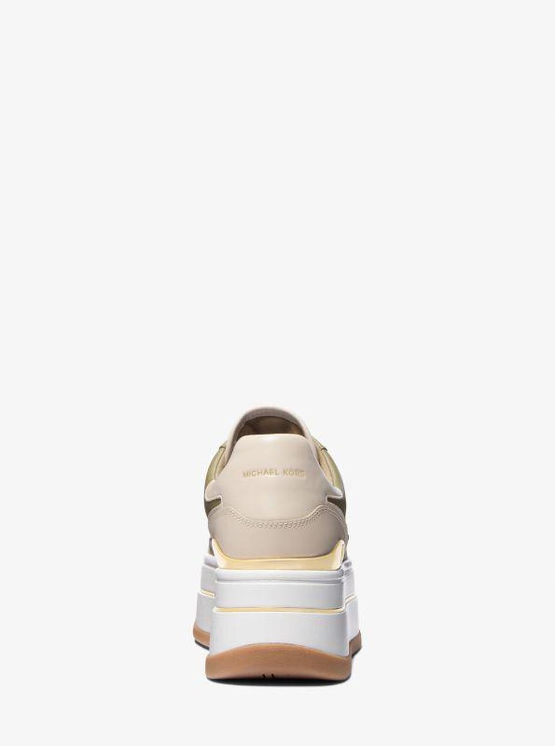 Hayes Two-Tone Leather Platform Sneaker