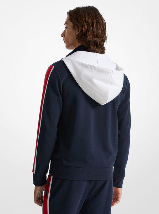 Cotton Blend Zip-Up Hoodie