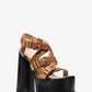 Darrington Crackled Leather Platform Sandal