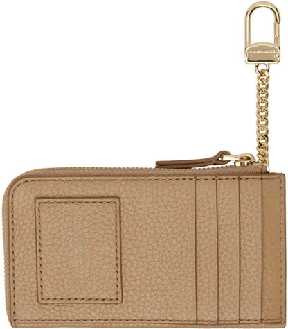 Beige 'The Leather Top Zip Multi' Wallet