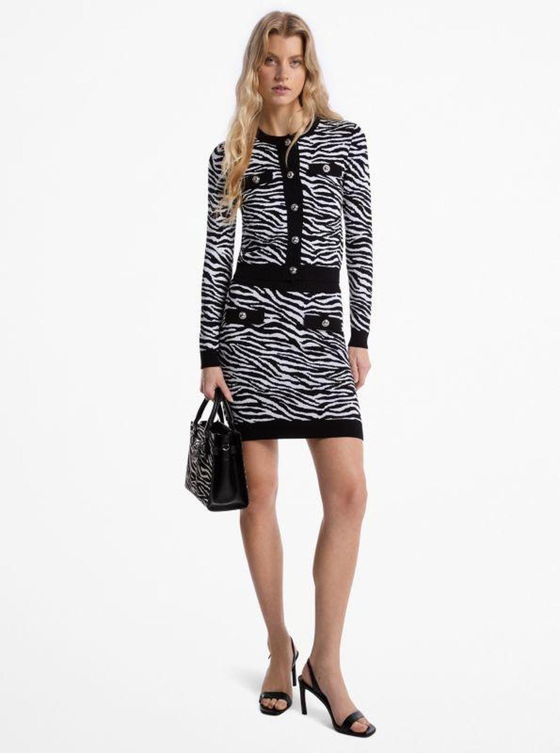 Zebra Jacquard Skirt