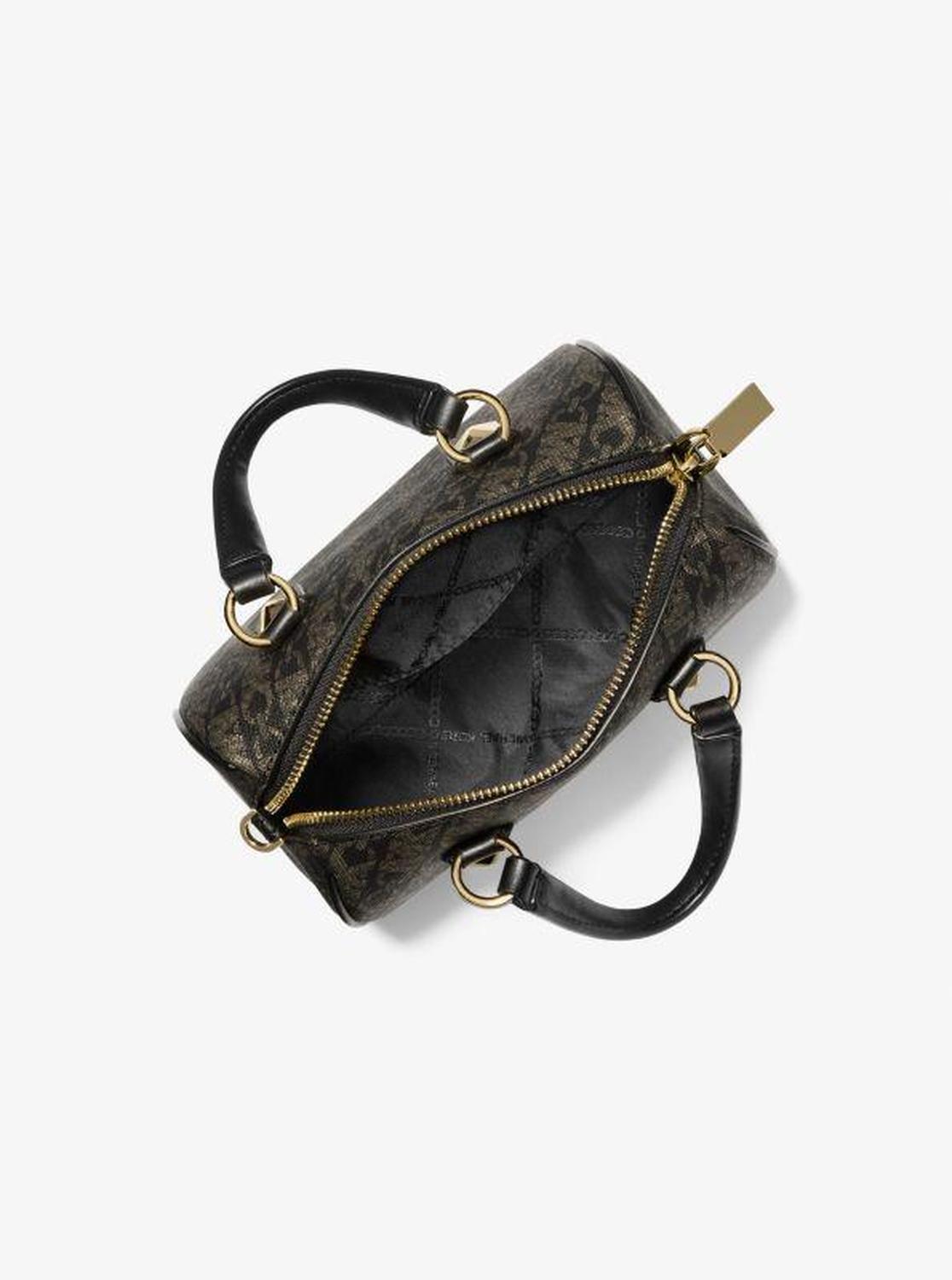 Grayson Small Metallic Empire Monogram Duffel Crossbody Bag