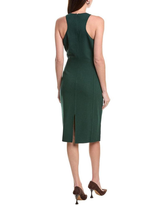 Racerback Wool-Blend Sheath Dress