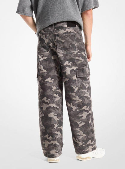 Camouflage Denim Cargo Jeans