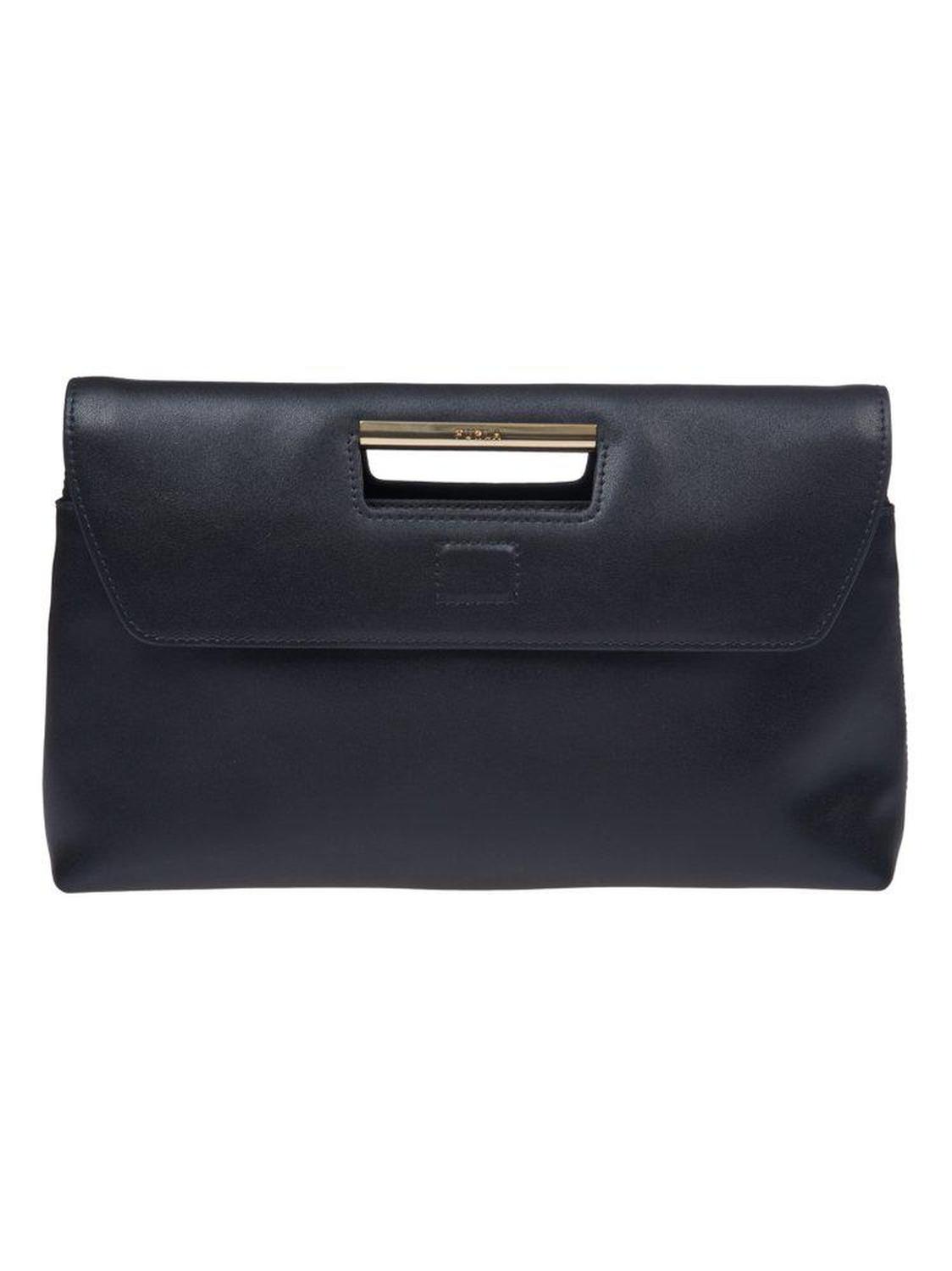 Furla Logo Engraved Medium Clutch Bag