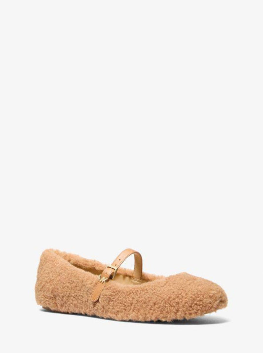 Mara Faux Shearling Ballet Flat