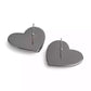 Faux Stone Glitter Bubble Heart Stud Earrings