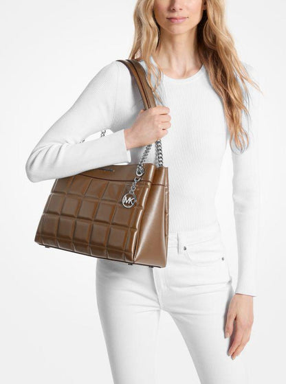 Susan Medium Quilted Leather Tote Bag