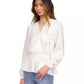 MICHAEL Women's Satin Faux Wrap Top