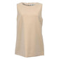 Sleeveless Top in Beige Linen