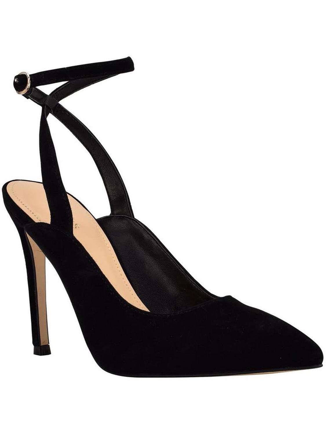 Cilea Womens Suede Stiletto Ankle Strap