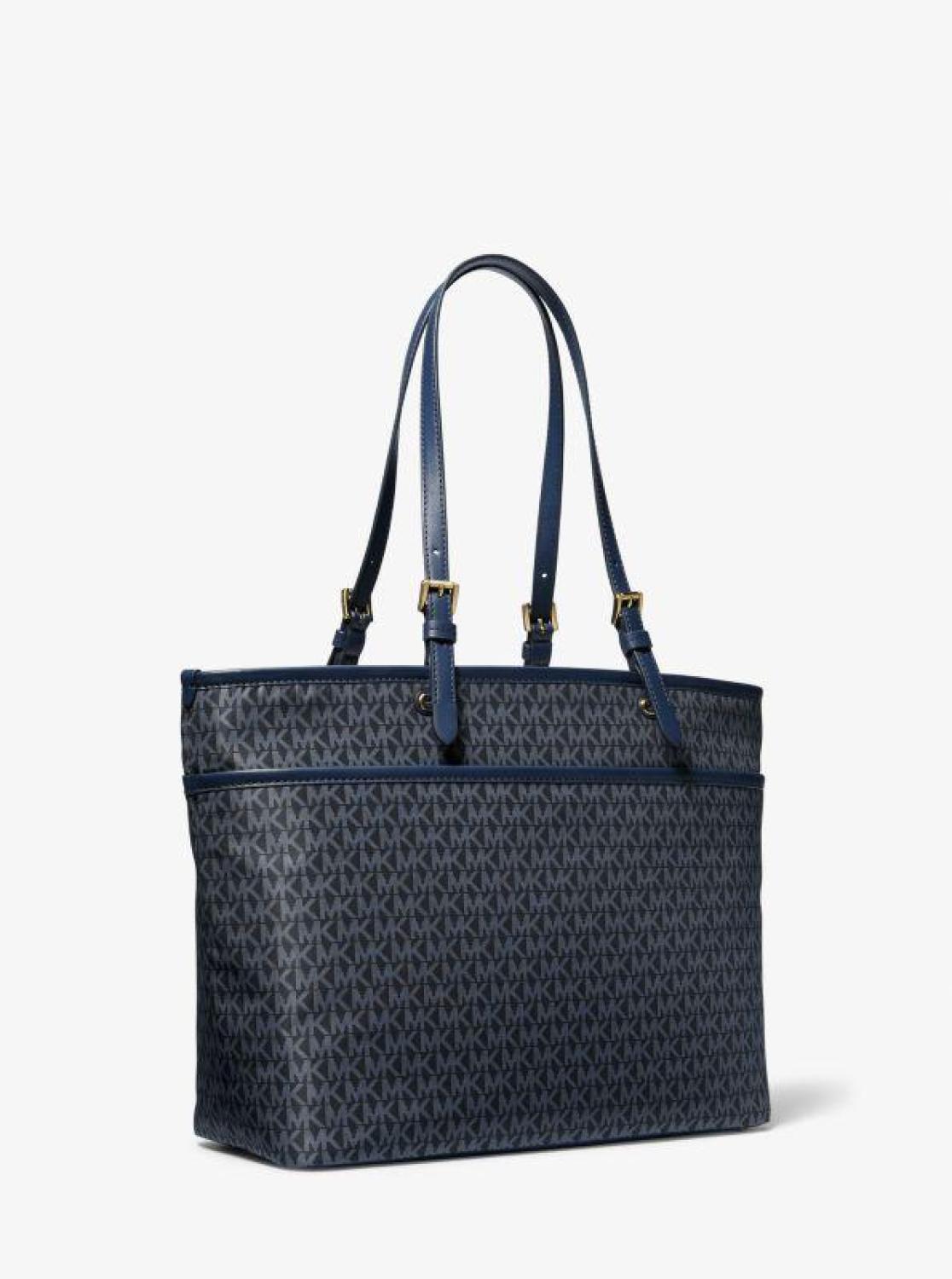 Winston Large Signature Logo Print Woven Tote Bag