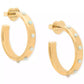 Set In Stone Gold-Tone Hoop Earrings