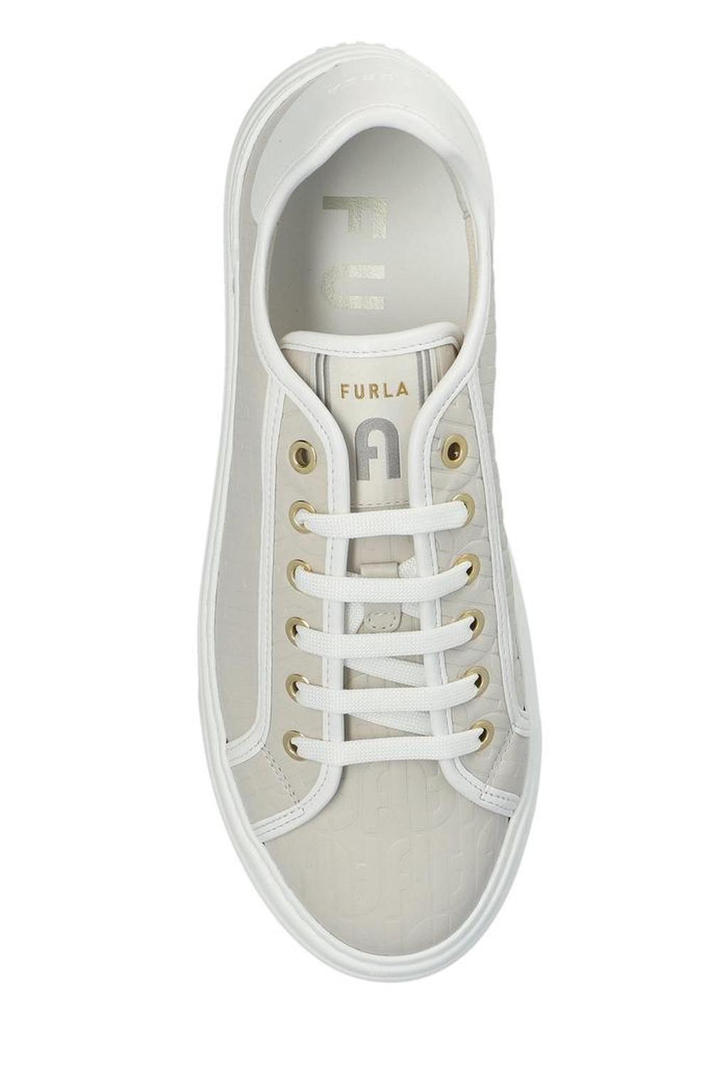 Furla Logo Embossed Lace-Up Shoes