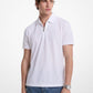 Cotton Blend Piqué Zip-Up Polo Shirt