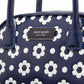 Sam Icon Daisy Dot Embossed Saffiano Leather Mini Duffle Bag