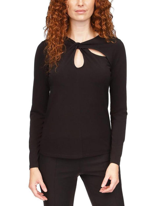 Womens Cut-Out Keyhole Blouse