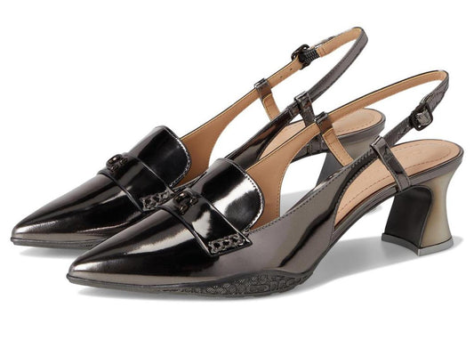 Nikola Metallic Leather Hybrid Slingback