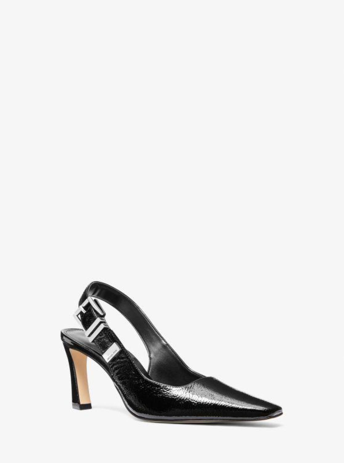 Darrington Crackled Patent Leather Slingback Pump