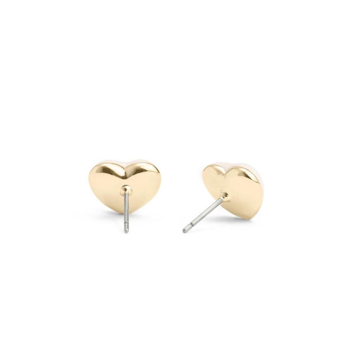 White Signature Enamel Heart Stud Earrings