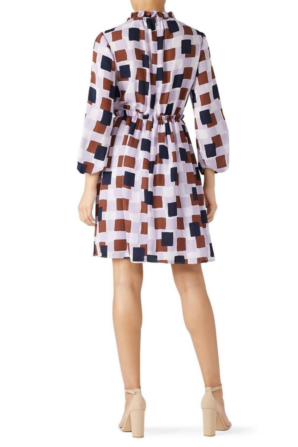 Geo Squares Dress In Purple