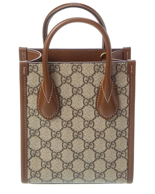 Gucci Mini GG Supreme Canvas & Leather Tote