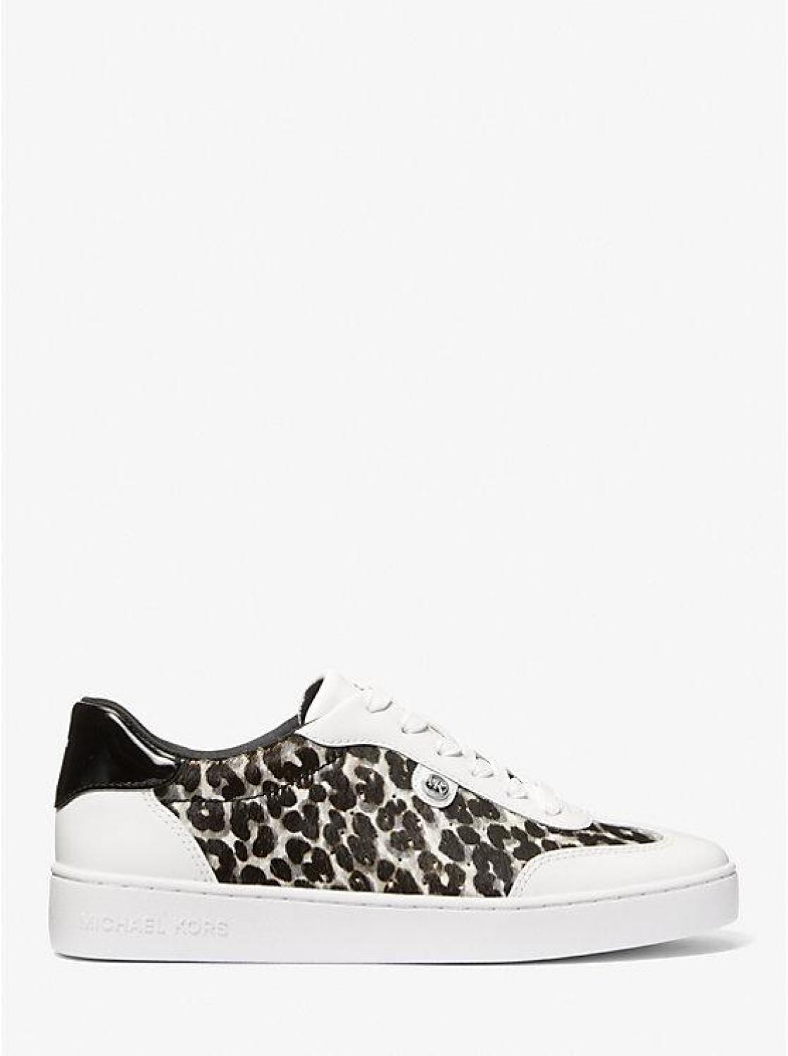 Scotty Leopard Print Calf Hair Sneaker