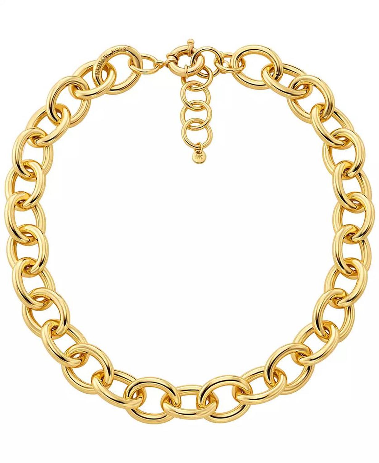 14K Gold-Plated Brass Statement Chain Necklace