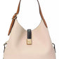 Deco Colorblocked Pebbled Leather Tote Bag